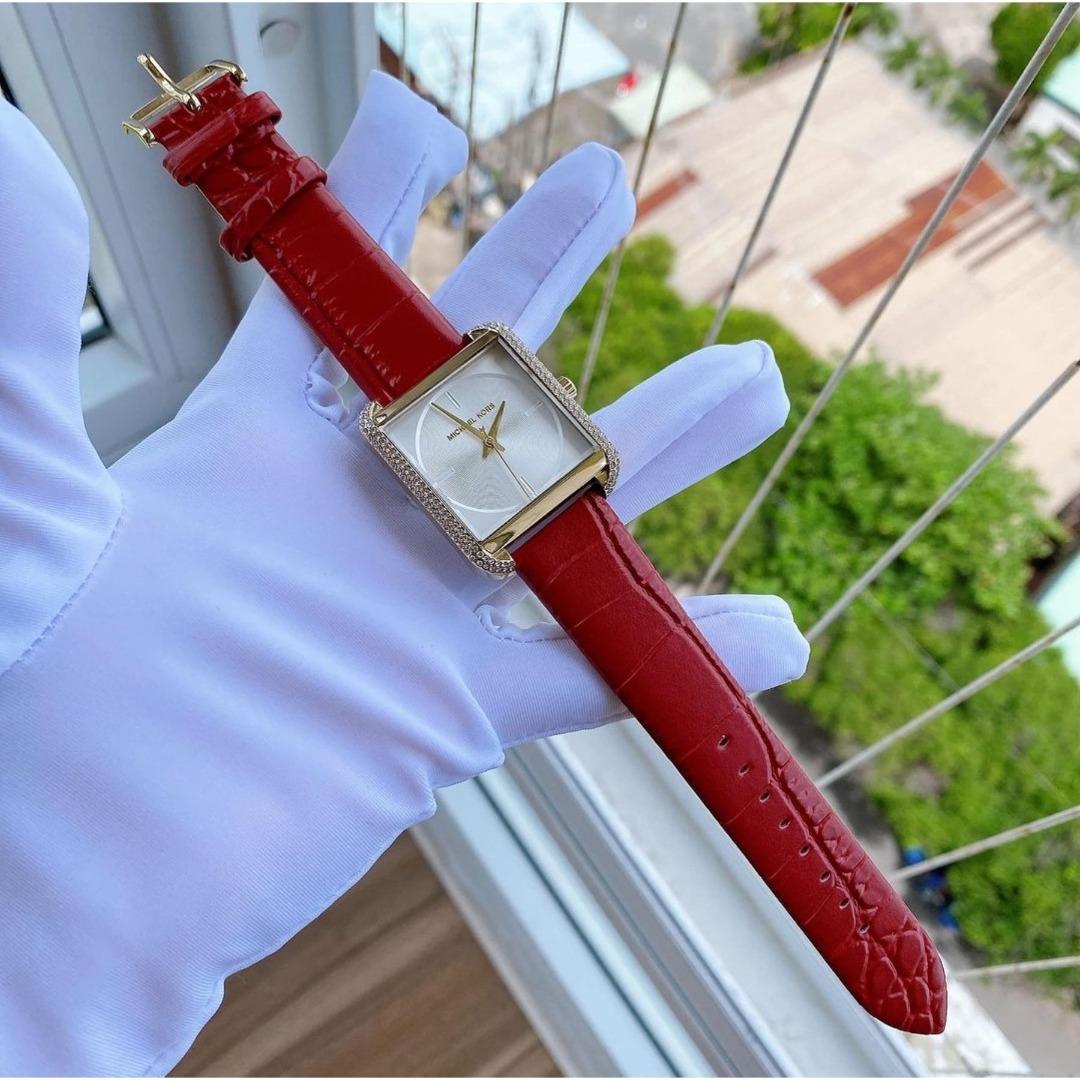 Michael kors women's red watch clearance