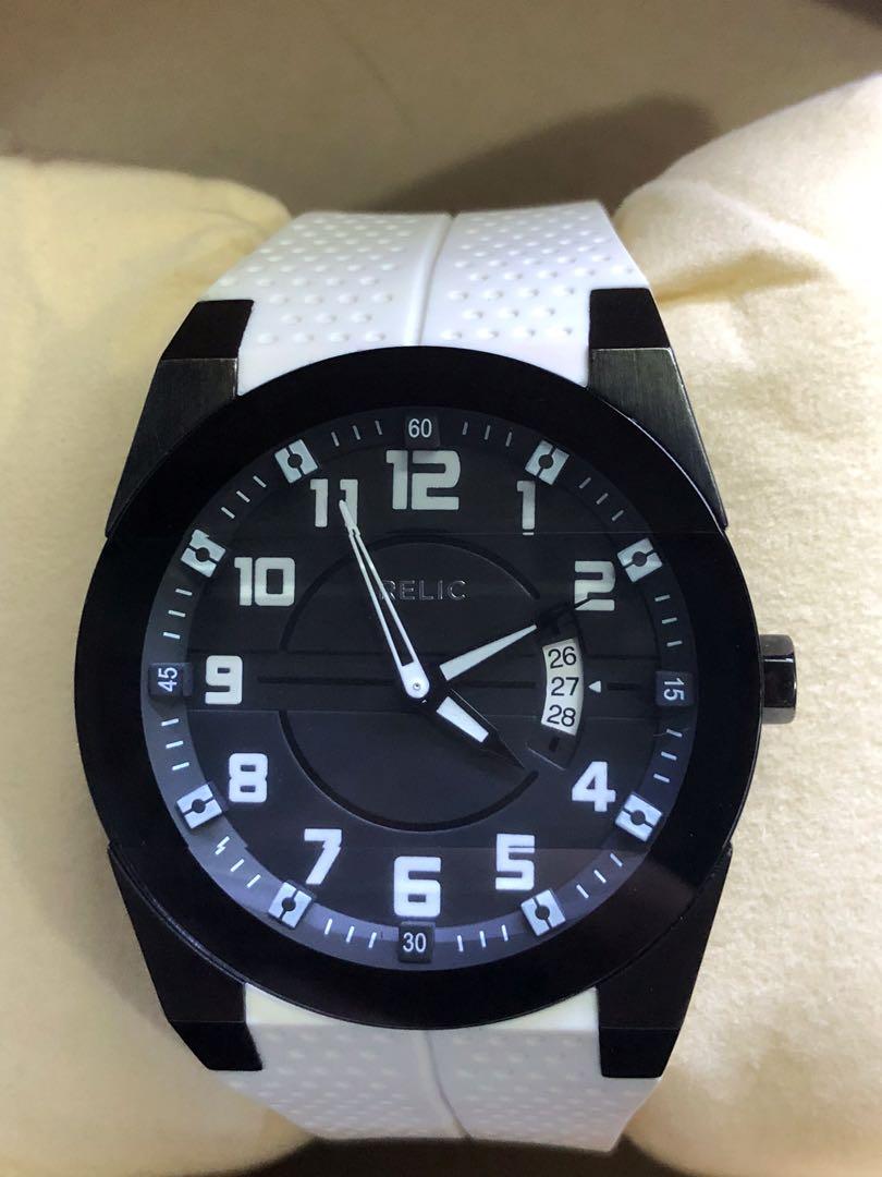 ORIGINAL Relic Jake Mens White Polyurethane Watch ZR12012