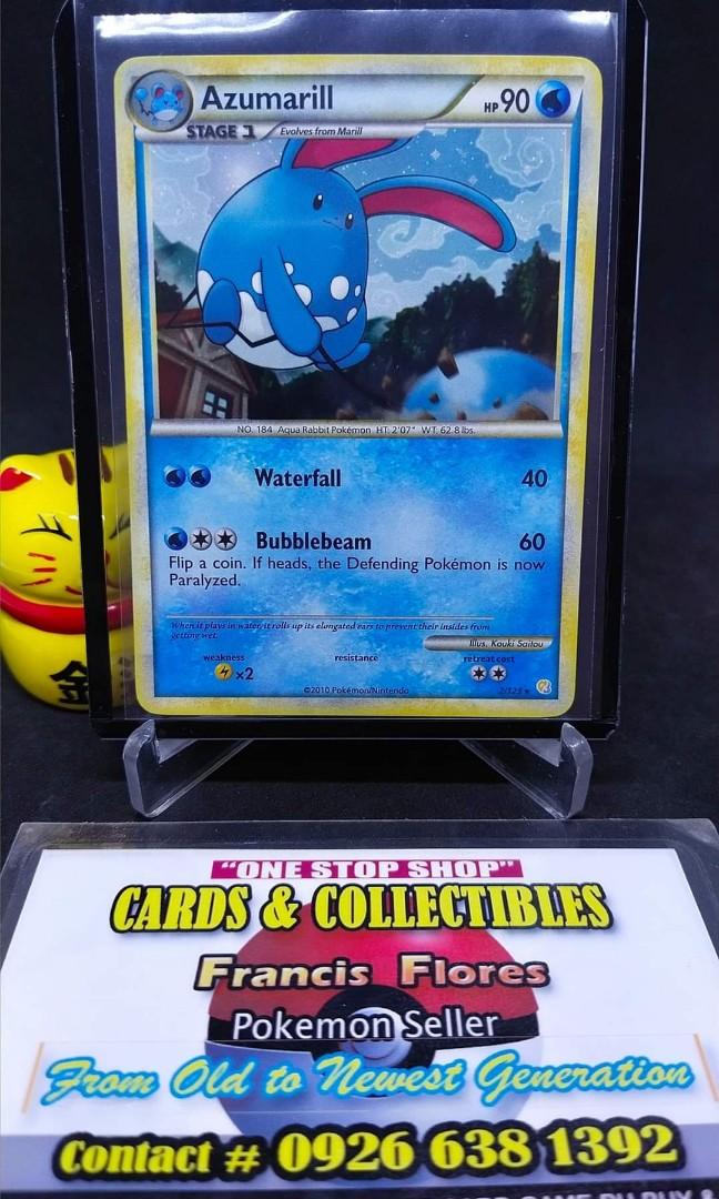 Pokemon Card - AZUMARILL #2 - HOLO (HEART GOLD SOUL SILVER) YEAR 2010,  Hobbies & Toys, Toys & Games on Carousell