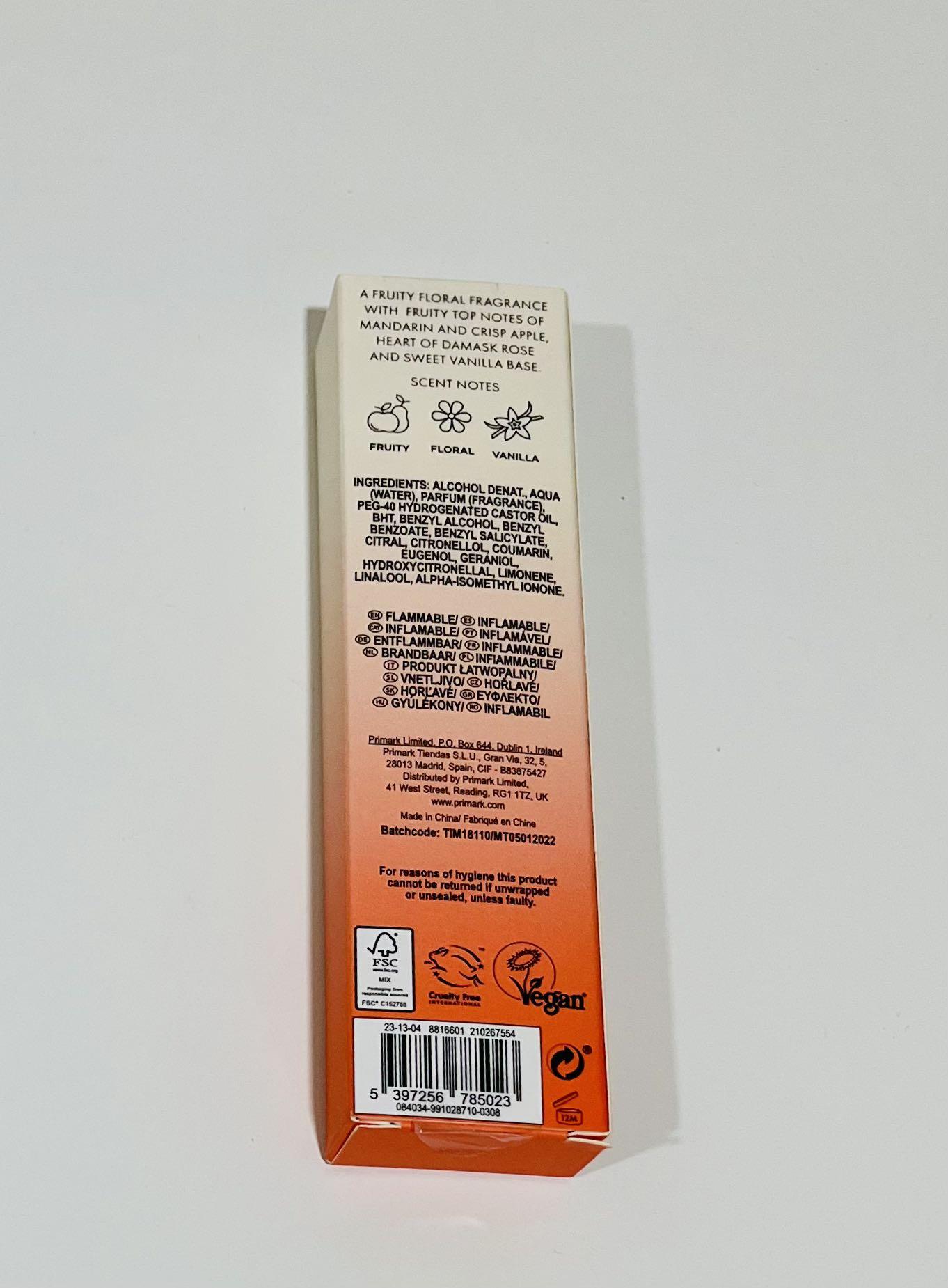 Primark Perfume Tuberose Petals EDP Spray 20ml, Beauty & Personal Care