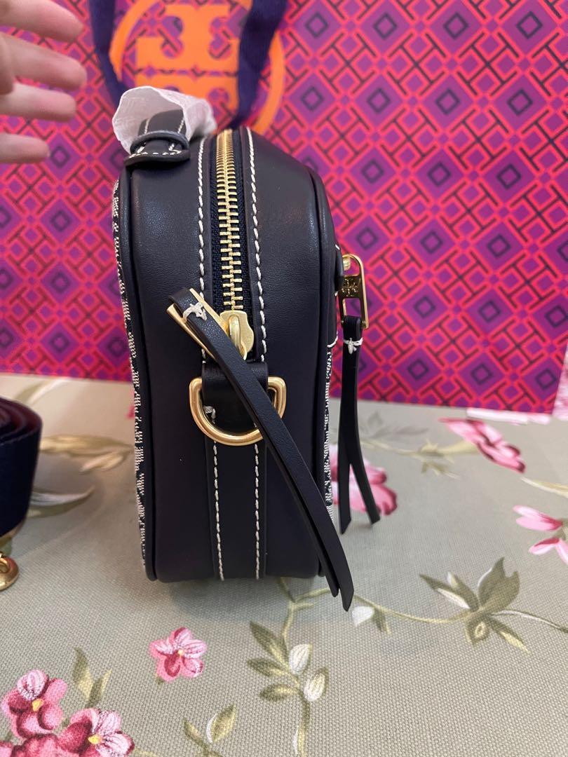 T Monogram in Jacquard with Fine Leather Trim Zip Camera Bag (Tory Burch  79356), Women's Fashion, Bags & Wallets, Cross-body Bags on Carousell