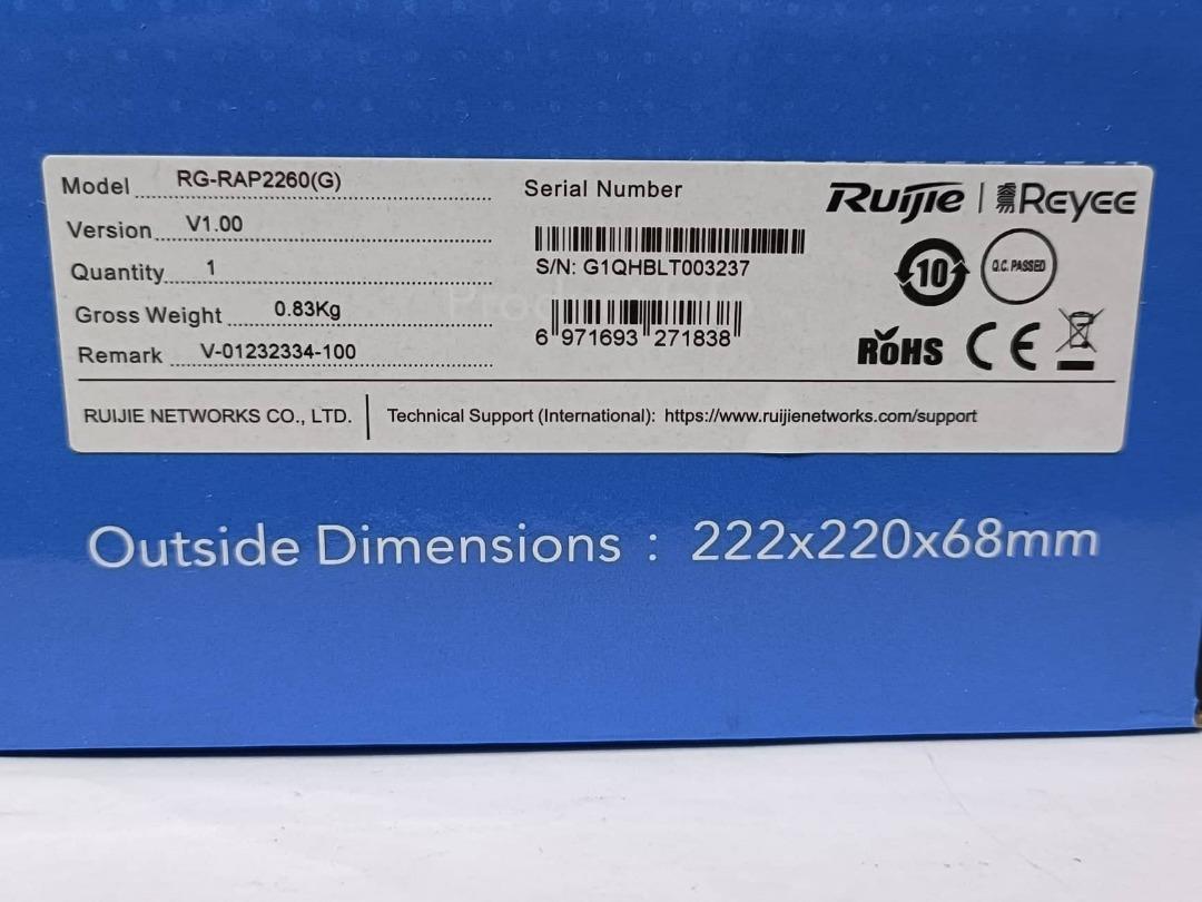 Ruijie-Reyee RG-RAP2260(G) Reyee Wi-Fi 6 1775Mbps Ceiling Access Point ...