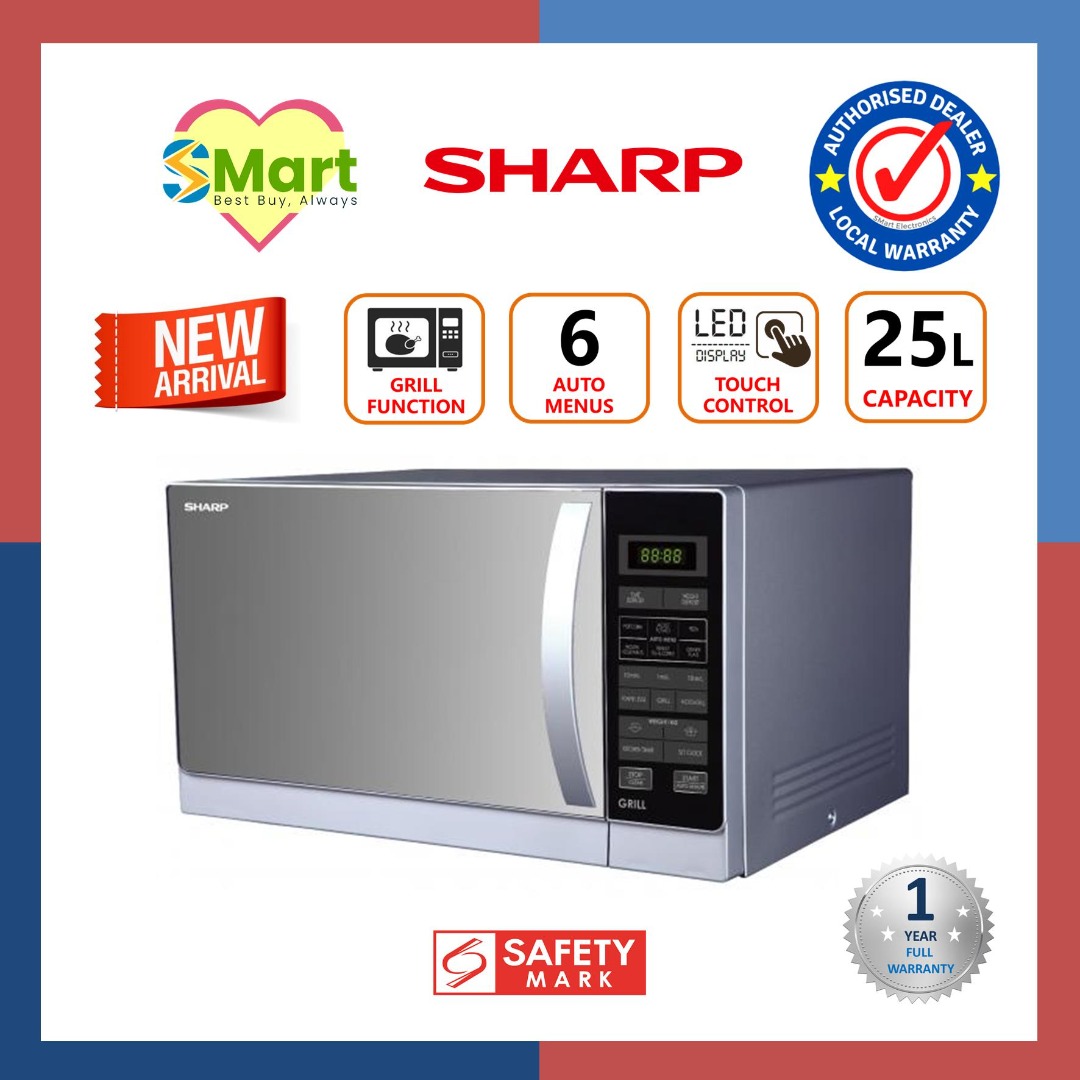 Sharp 25L Microwave Oven with Grill R72A1(SM)V [FREE DELIVERY], TV