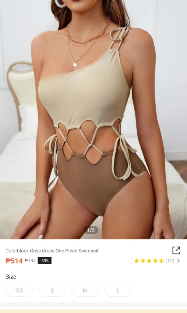 Shein one piece swimsuit, Women's Fashion, Swimwear, Bikinis