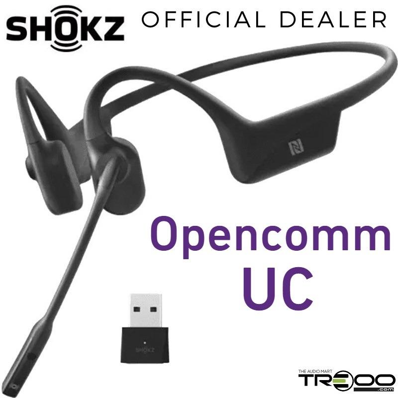 Discontinued Shokz OpenComm UC Wireless Bluetooth Bone Conduction Headset with Noise Cancelling Boom Microphone USB A C Wireless Adapter for Lag free Stable Communication Zoom Audio Headphones Headset...