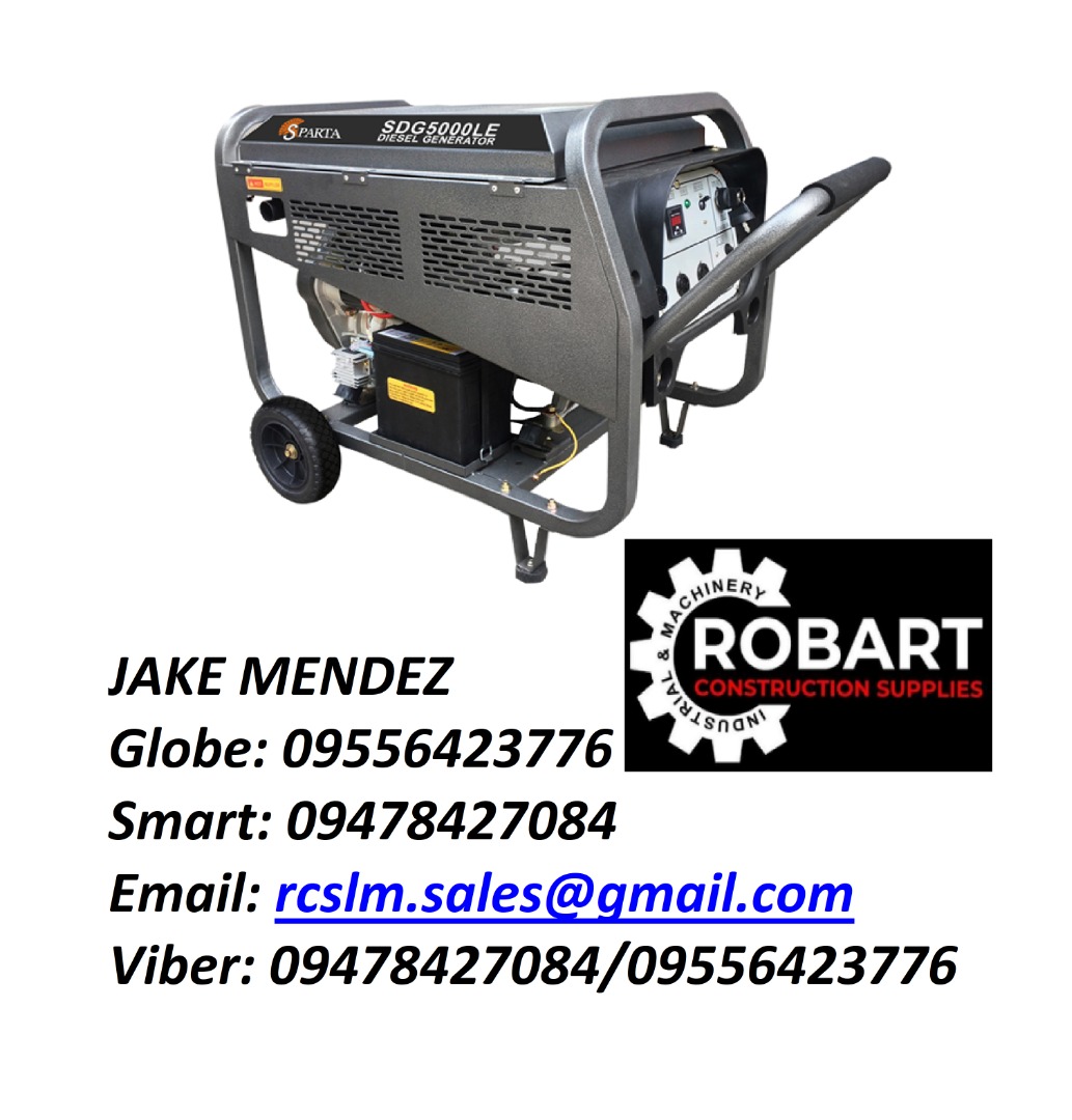 SPARTA DIESEL GENERATOR SDG5500LE, Commercial & Industrial ...