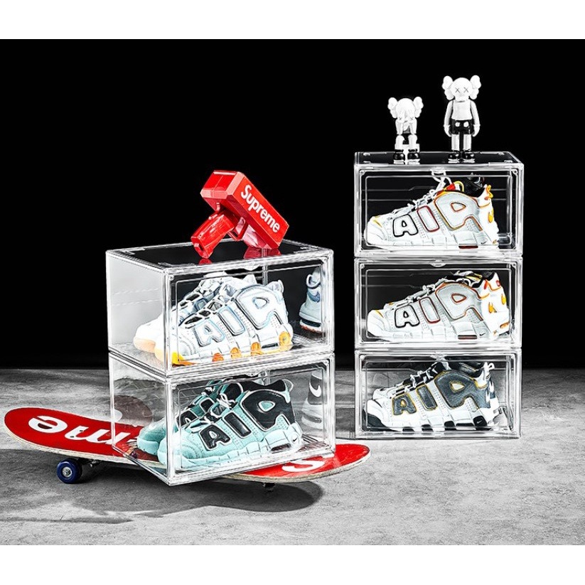 Stackable Display Sneakers Shoes Boxes Sneaker Storage Shoe Rack with ...