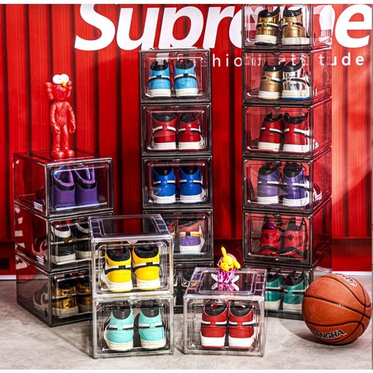 Stackable Display Sneakers Shoes Boxes Sneaker Storage Shoe Rack with ...
