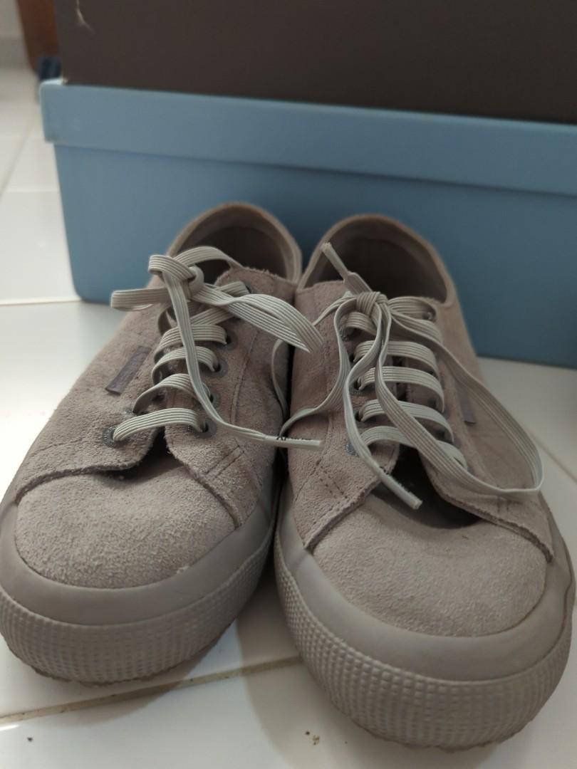 SuperGa grey suede sneakers Women s Fashion Footwear Sneakers on Carousell