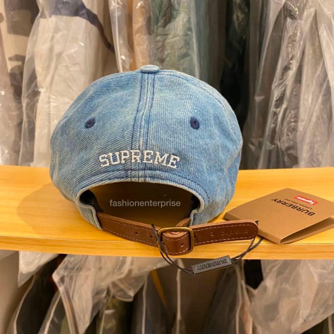 Supreme x Burberry Denim 6-Panel Washed Blue SS22, Men's Fashion, Watches &  Accessories, Cap & Hats on Carousell