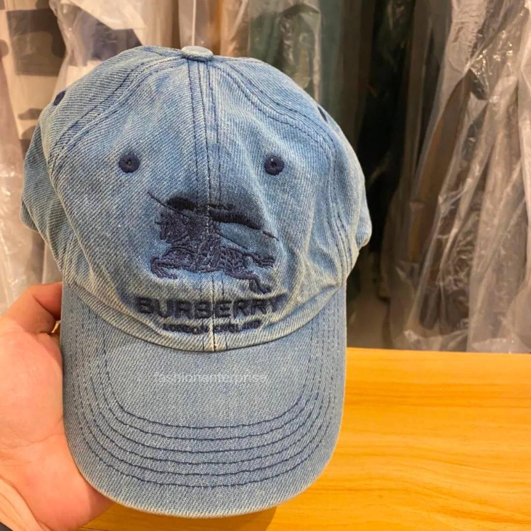 Supreme x Burberry Denim 6-Panel Washed Blue SS22