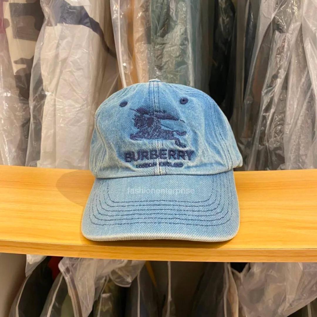 Supreme x Burberry Denim 6-Panel Washed Blue SS22