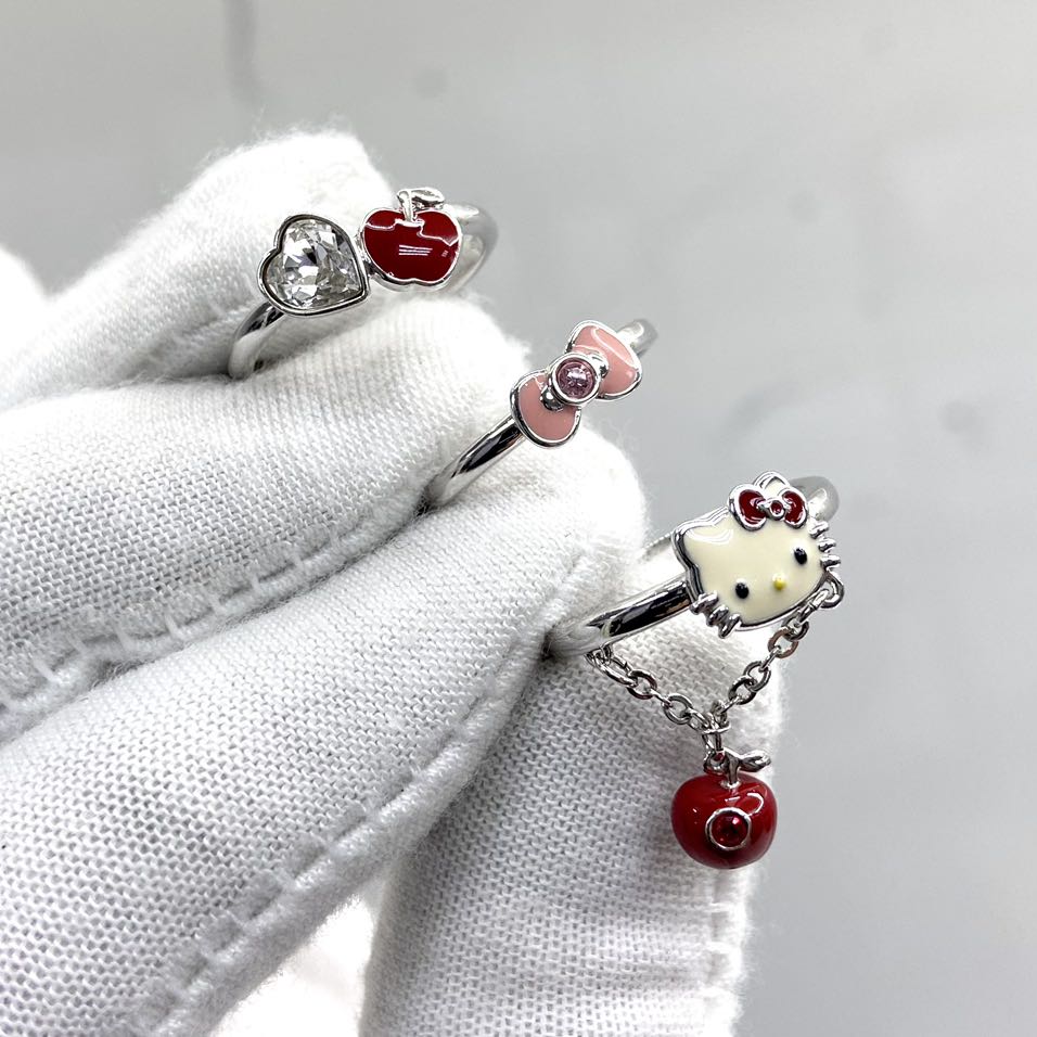 Morning Star Top Silver 925 Silver Kids Ring Simple Hello Kitty Ring RMS324  RMS356 | Shopee Philippines