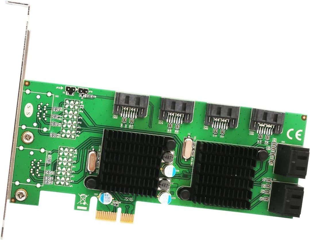 Syba SD-PEX40104 PCI-Express 8-Port Internal SATA 6Gbps Dual Chipset ...