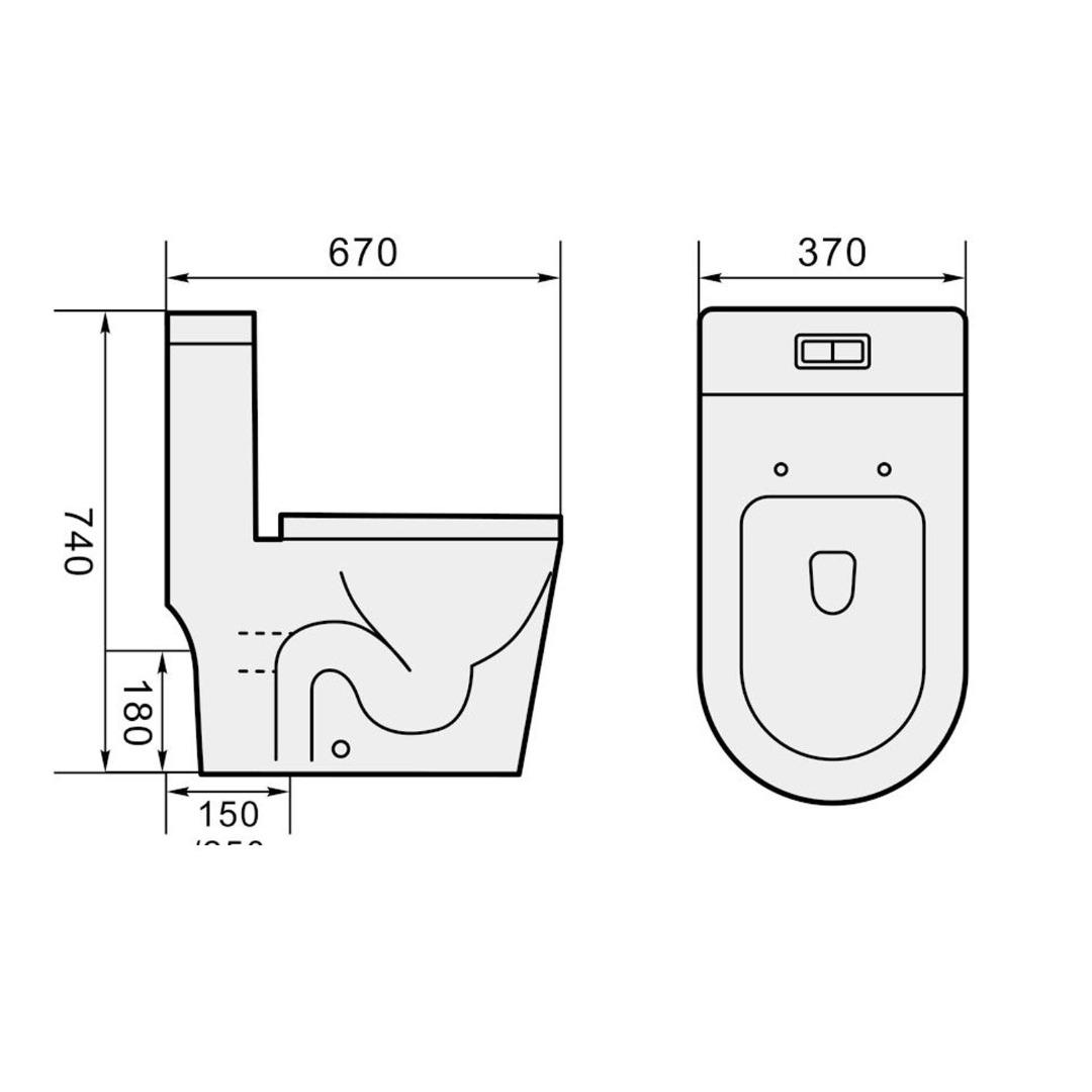 Toilet bowl // Toilet bowl with installation Magnum WC 935 Turbo