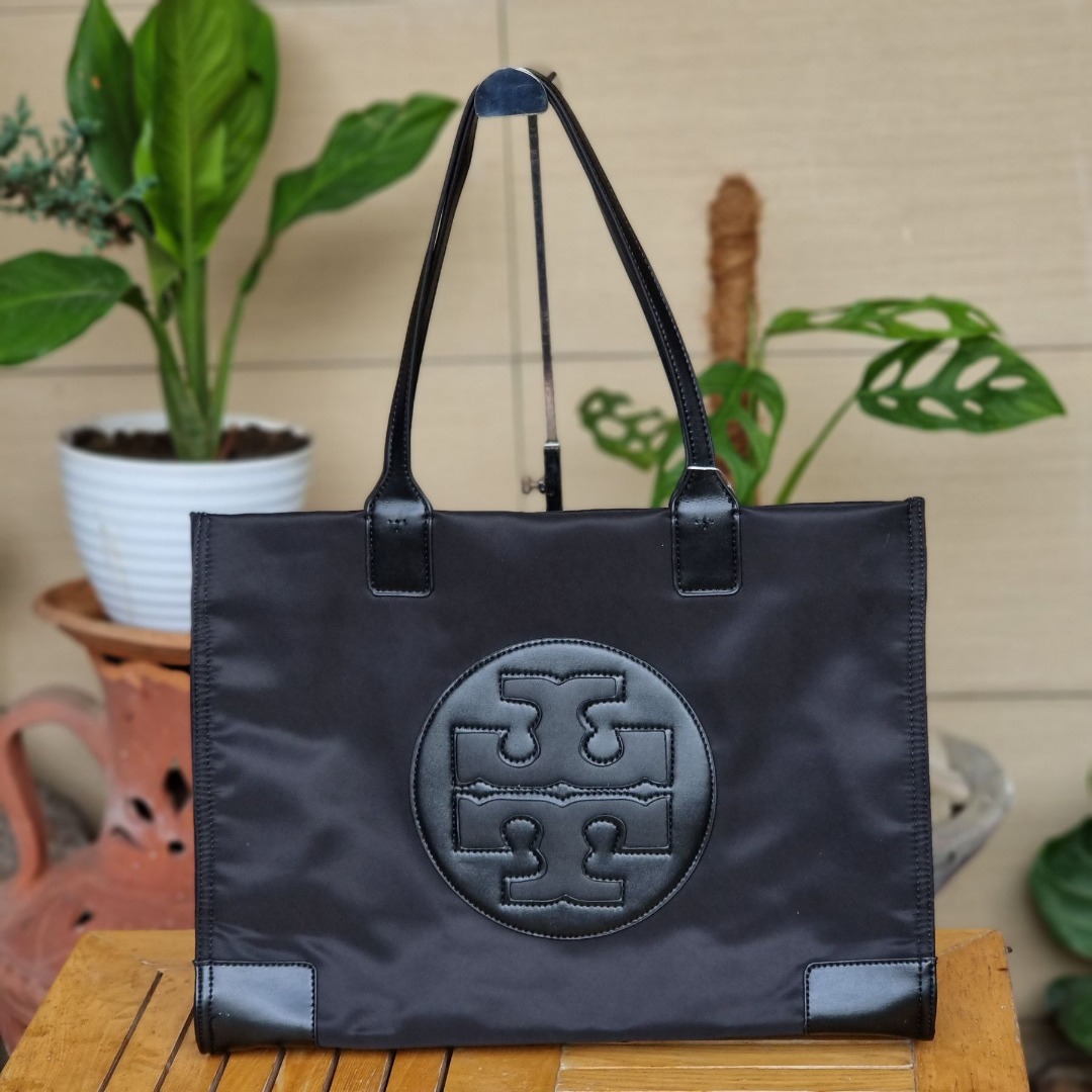 TORY BURCH Ladies Ella Patent Tote Bag - Black, Women's Fashion, Bags &  Wallets, Tote Bags on Carousell