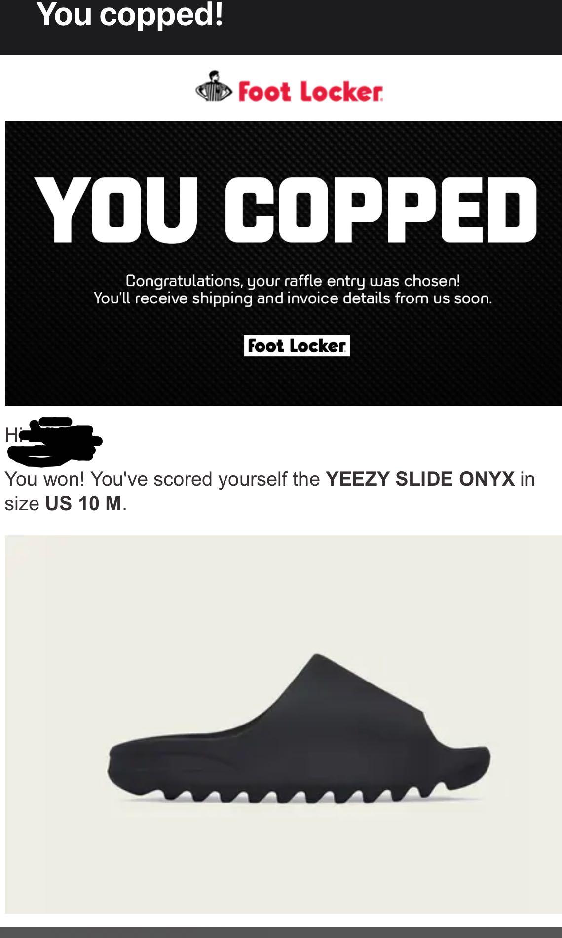 US10] Yeezy Slide Onyx, Men's Fashion, Footwear, Sneakers on Carousell