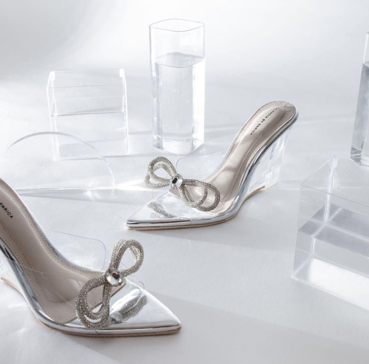 Glass hotsell heel shoes