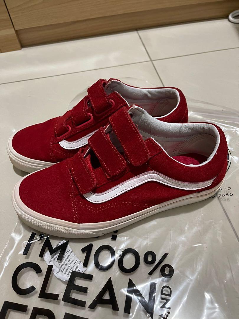 Velcro vans red shop