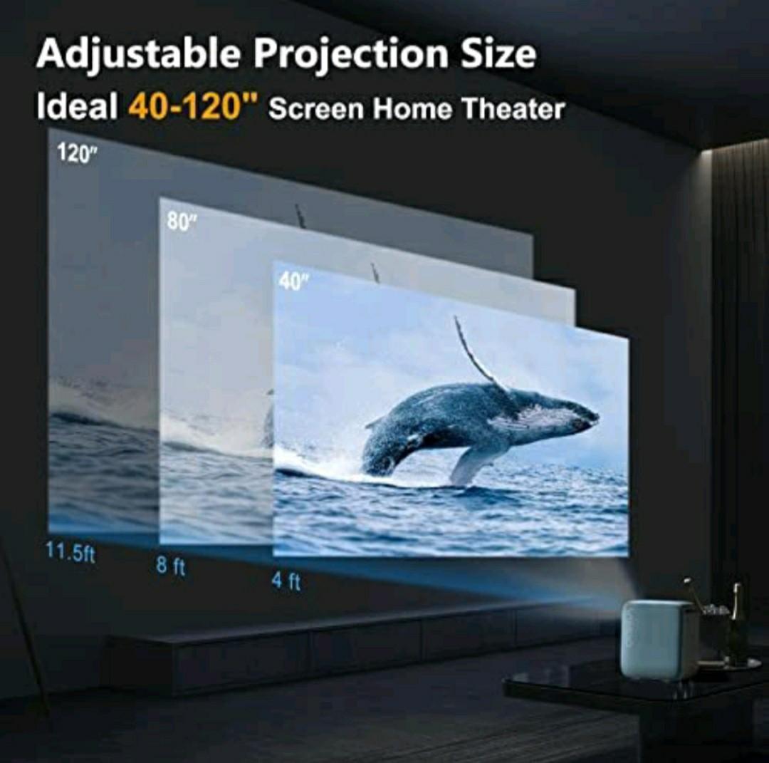 VIMGO P10 Smart Projector 1080P Full HD 4K Portable Mini Home Theater ...