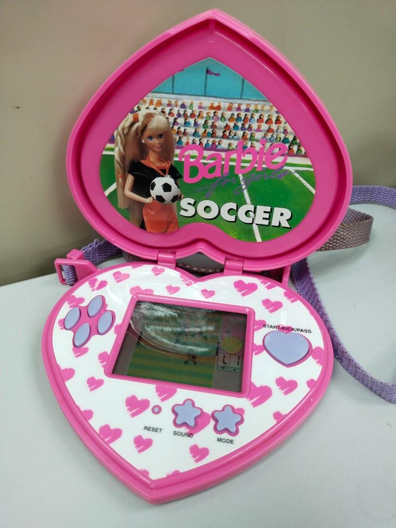 Vintage 1995 Mattel Barbie for girls games handheld soccer