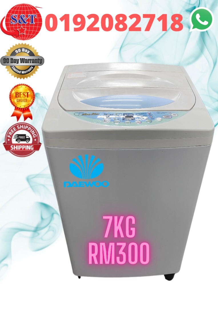 WASHING MACHINE DAEWOO 7KG, TV & Home Appliances, Washing Machines and