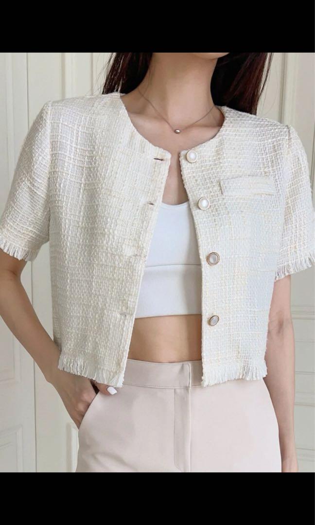 white cropped cardigan uk
