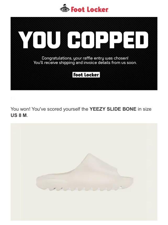 Footlocker top yeezy raffle