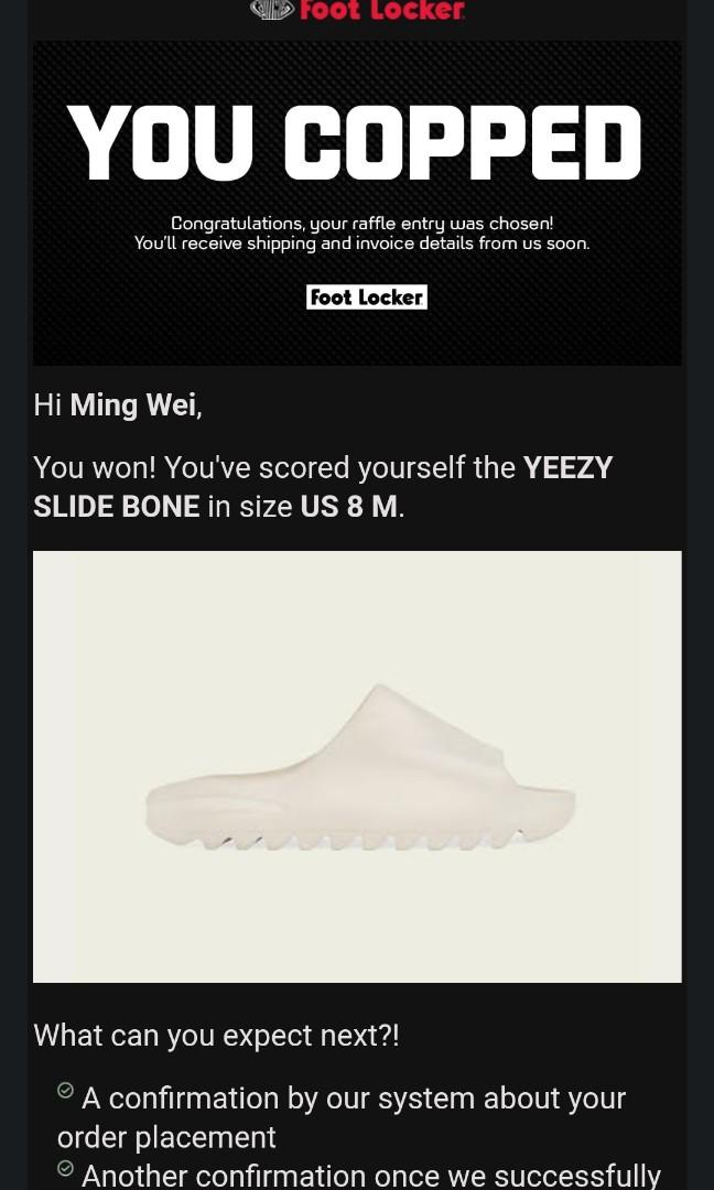 Yeezy slide bone, Men's Fashion, Footwear, Flipflops and Slides on Carousell