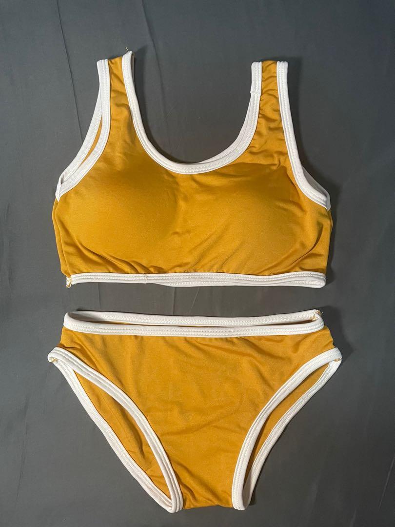 Yellow Two Piece, Women's Fashion, Swimwear, Bikinis & Swimsuits on