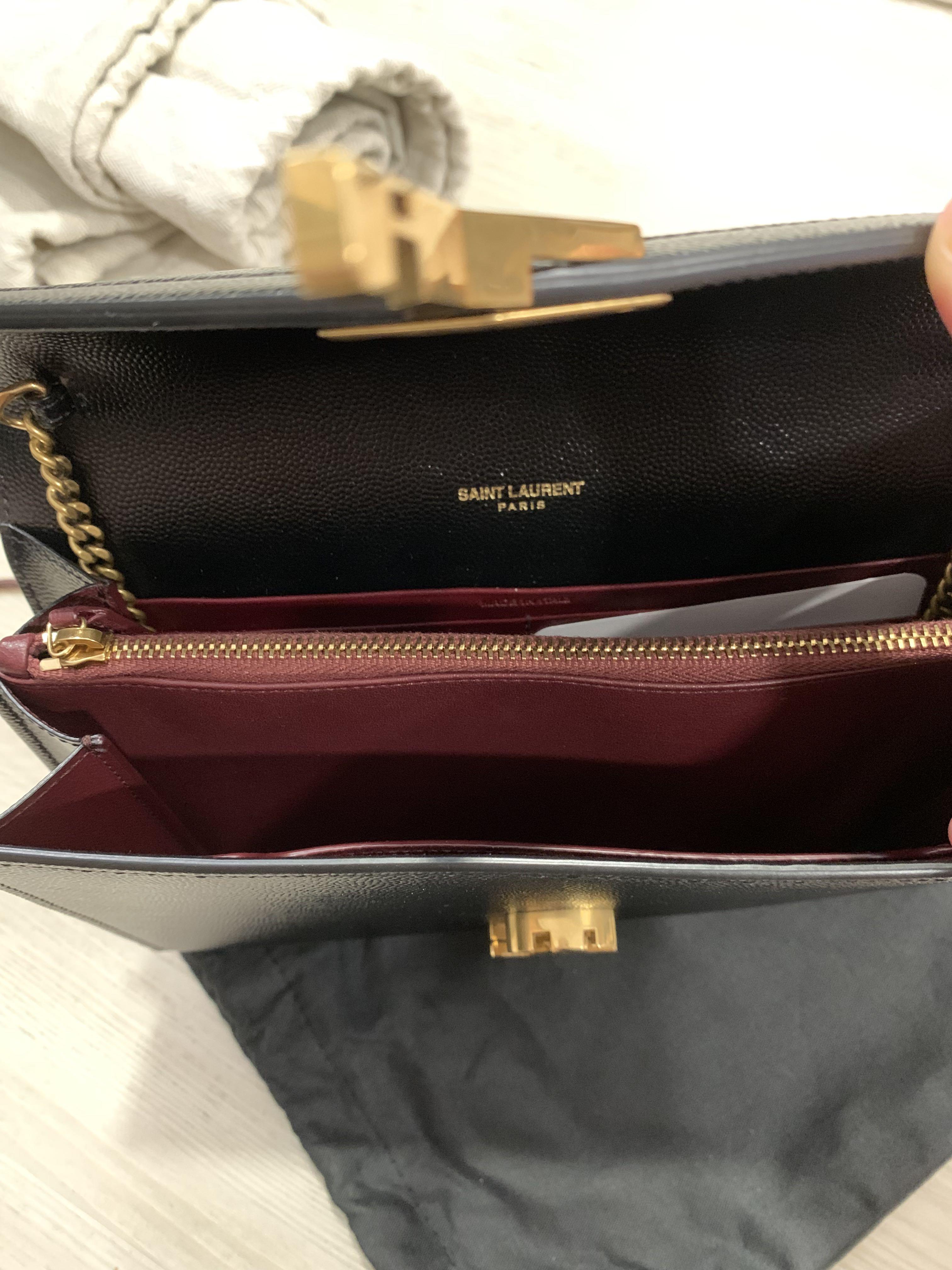 Ysl saint laurent Cassandra flap front crossbody chain bag wallet on