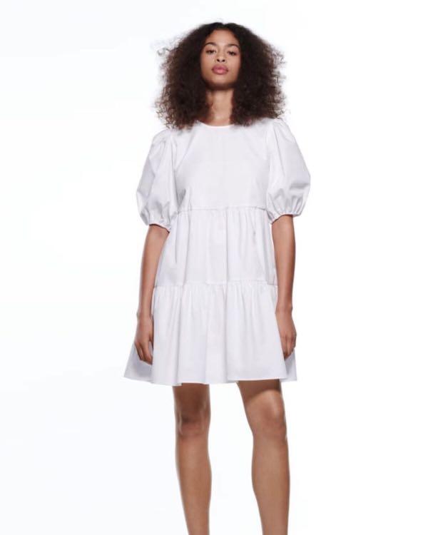 Zara Puff sleeve dress (Category: Dresses) located in Mandaluyong City. Submitted by mariejam (Listing ID 1175085771, Image 1). Description: Nego Bnew L-XXL (XL on tag).