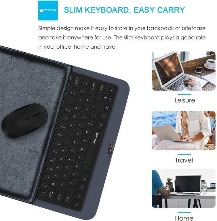 1631) Jelly Comb Ultra Slim Keyboard and Mouse Combo, 2.4G Wireless Keyboard and Wireless Mice