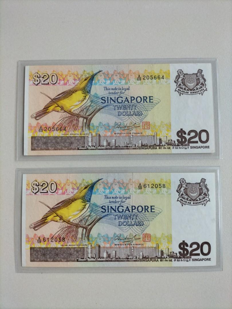 2 Piece $20 Bird Series Banknote Hobbies Toys Memorabilia