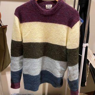 Acne Studios Albah Mohair Wool Sweater Striped Multicolor