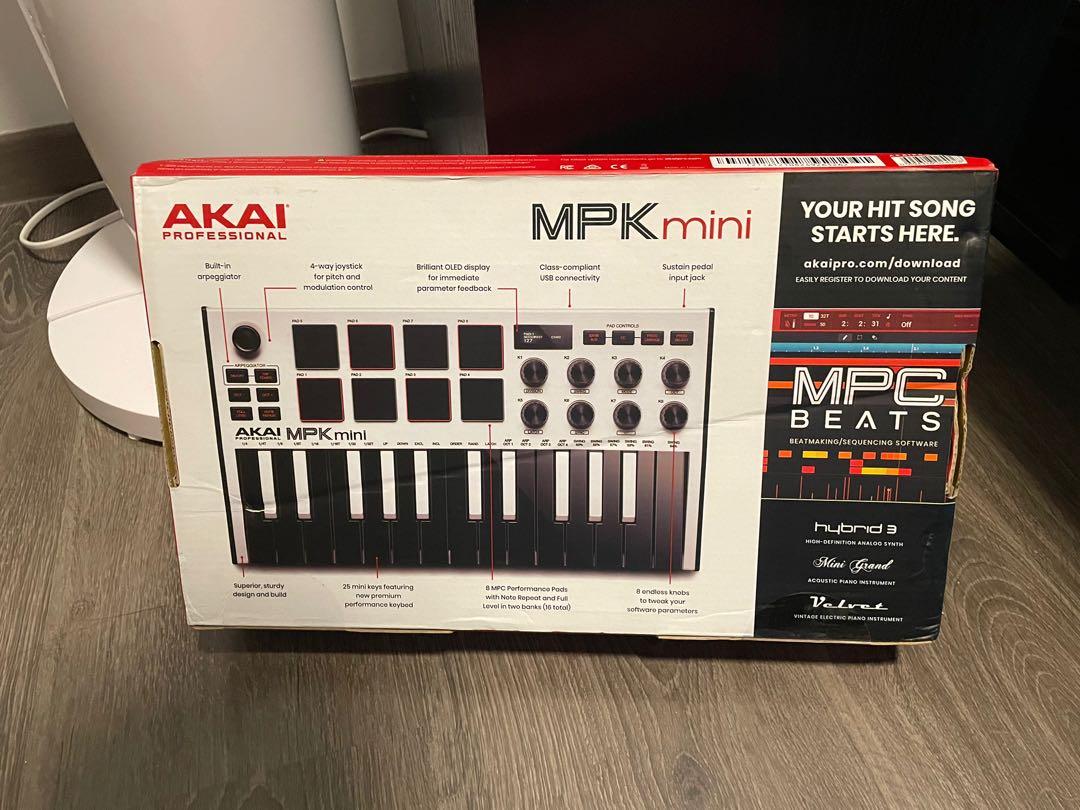  AKAI Professional MPK Mini MK3 - 25 Key USB MIDI Keyboard  Controller With 8 Backlit Drum Pads, 8 Knobs and Music Production Software  included, Black : Everything Else