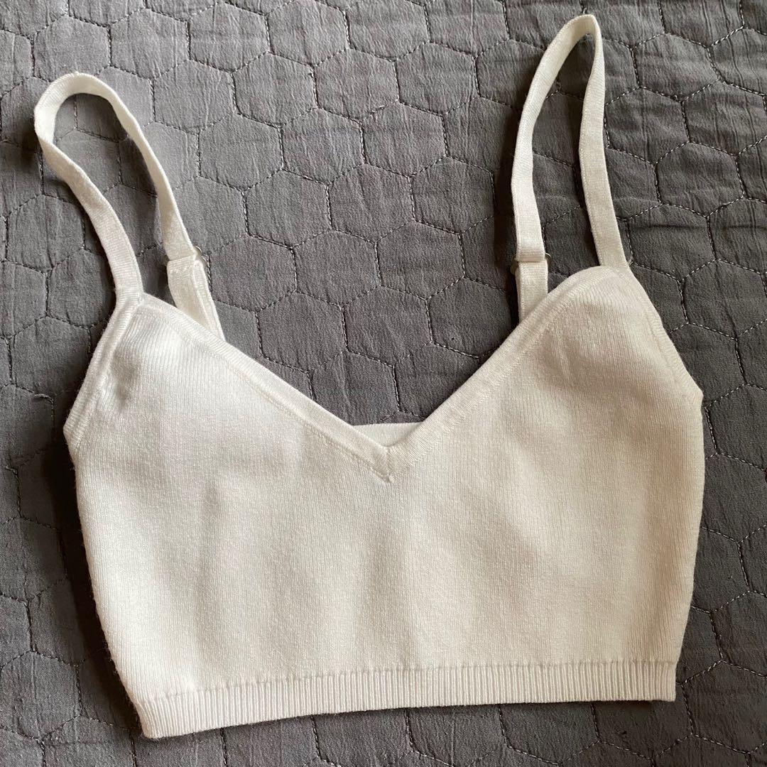 Aritzia Sunday Best Posie Bra Top White Size Small