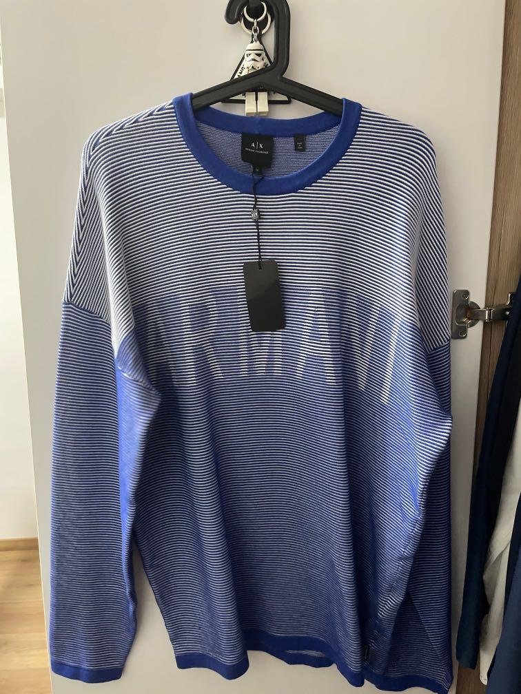 Armani exchange Blue Pullover, Men's Fashion, Tops & Sets, Hoodies on  Carousell