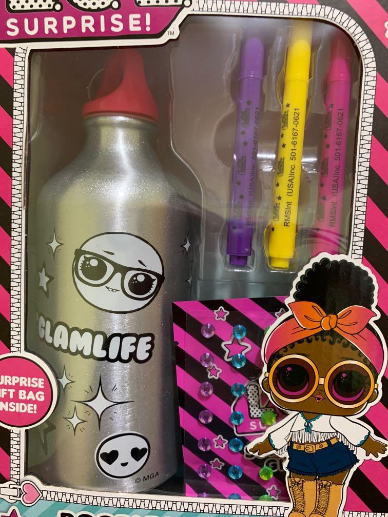 lol doodle water bottle set