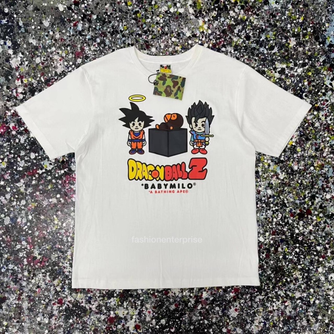 BAPE x Dragon Ball Super Son Gohan & Piccolo Baby Milo Japan Exclusive Tee Black