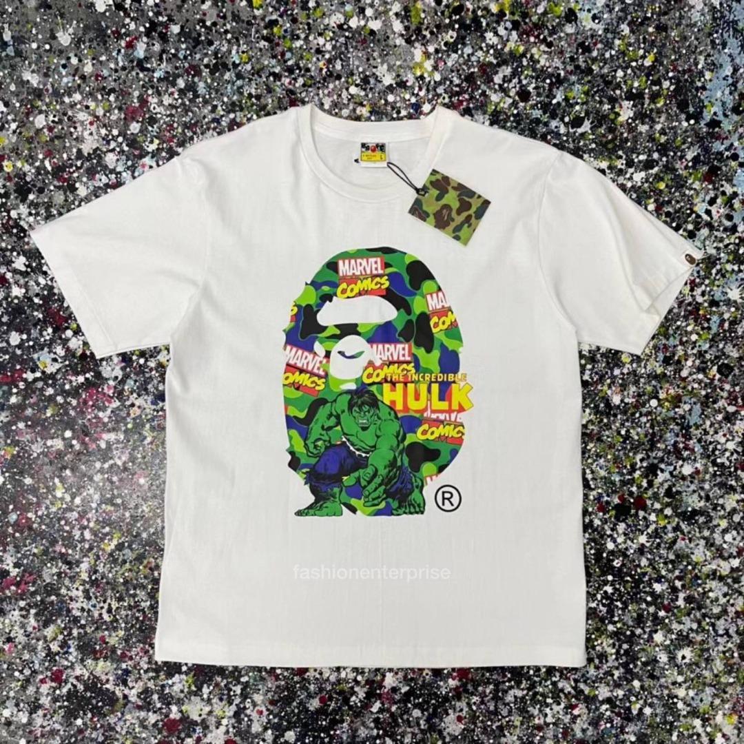 Bape x Marvel Camo The Hulk Tee, Men's Fashion, Tops & Sets