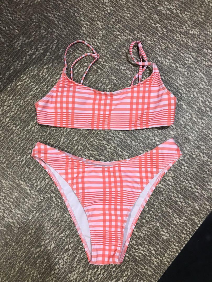 Bikini set two piece (Category: Bikinis & Swimsuits) located in Pasig City. Submitted by docxx (Listing ID 1175192036, Image 2). Description: - all are 300 each -used once only -shein brand sold: green and pink dm for when worn!!! rfs: i dont repeat bikinis .