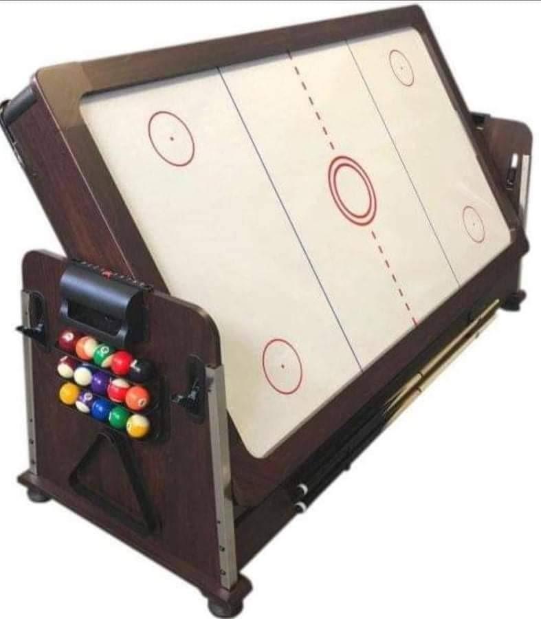 Billiard Table Junior 4 in 1 (Category: Billiards and Bowling) located in Manila. Submitted by min_yoongi (Listing ID 1175147700, Image 2). Description: Brand New 4 x 7ft Junior Billiard Table Game Set Size In - (80x44x32 inches) SPECIFICATIONS: 1. Billiard Table Material - Medium Density Fiberboard with Polyester Surface - Complete set accessories 2. Air Hockey Material - Medium Density Fiberboard 3. Table Tennis - Medium Density Fiberboard with