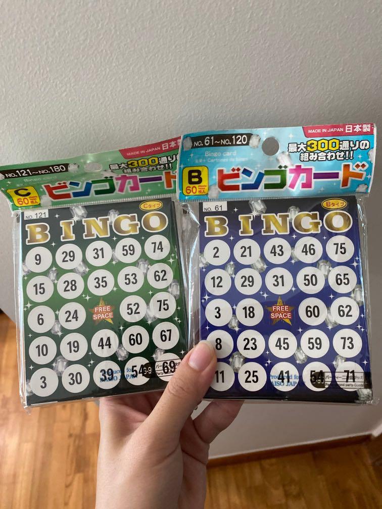Bingo cards from daiso, Hobbies & Toys, Toys & Games on Carousell