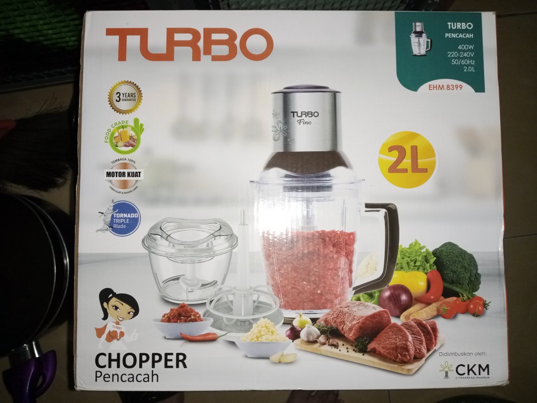 Blender / Chopper merk turbo 2L, Kitchen & Appliances di Carousell