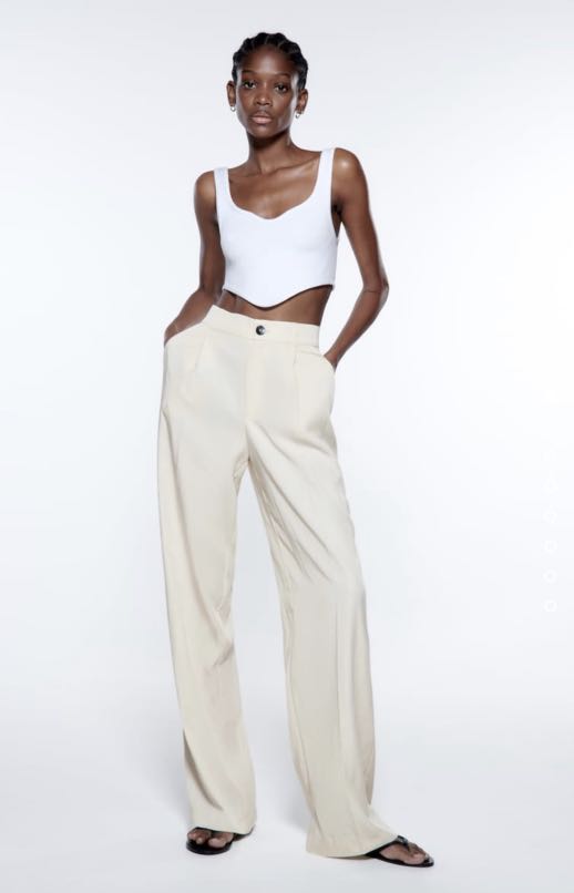 CARROT FIT TROUSERS WITH BELT - Light khaki | ZARA United Kingdom