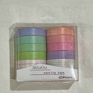 Brand New Authentic AGuGu Wash Tape 10 pc Set in Laduree French Macaron Pastels Theme