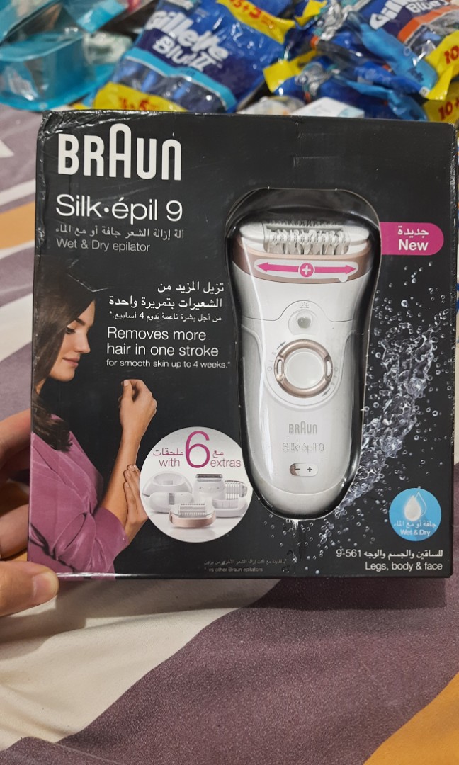 Braun Silk-épil 9 9-561 - with 6 extras (Hair Remover), Beauty Care, Bath & Body, Hair Removal on Carousell