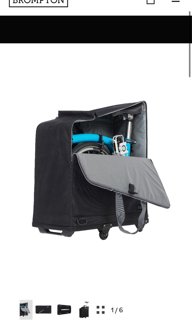 BROMPTON PADDED FOLDING BIKE BAG WITH 4 WHEELS, Sports Equipment