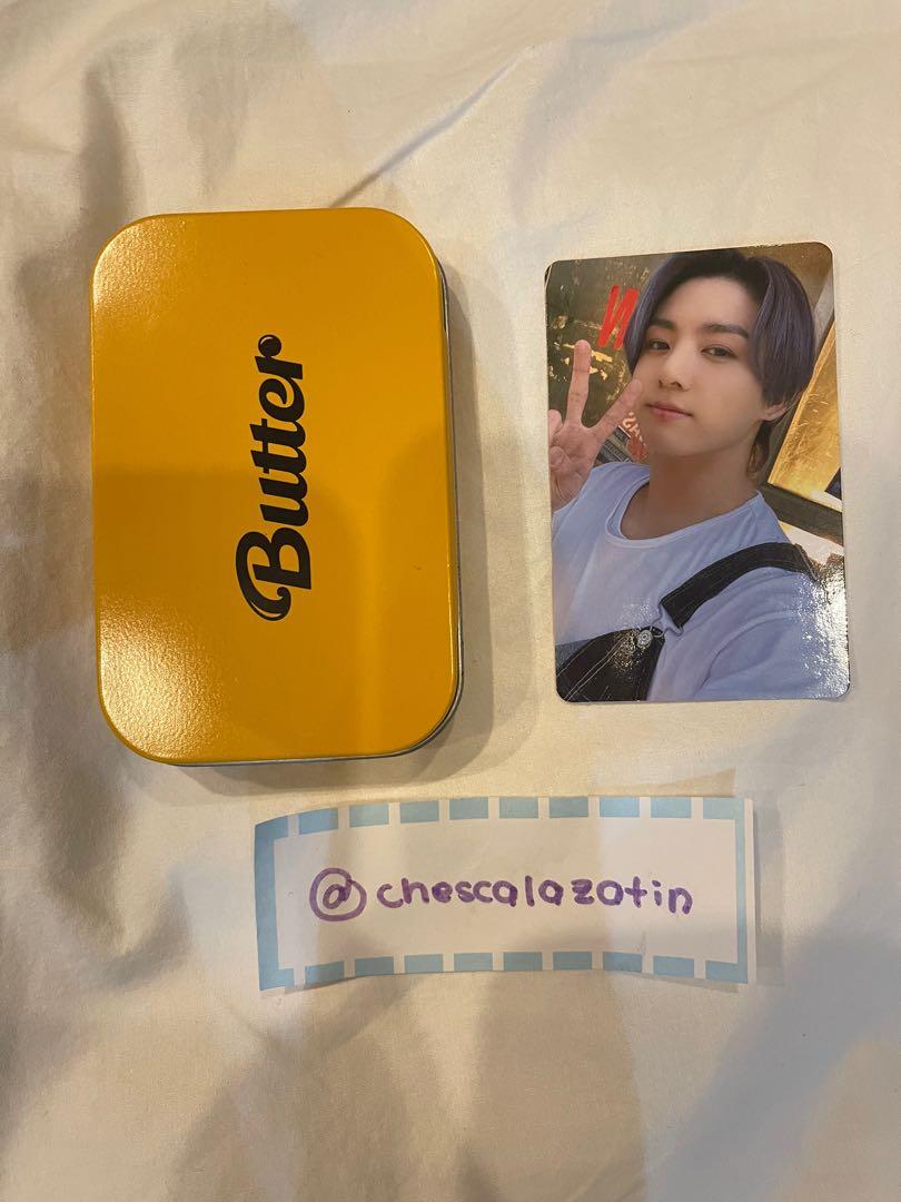 BTS butter JUNGKOOK POB photocard w/ yellow tin can, Hobbies & Toys